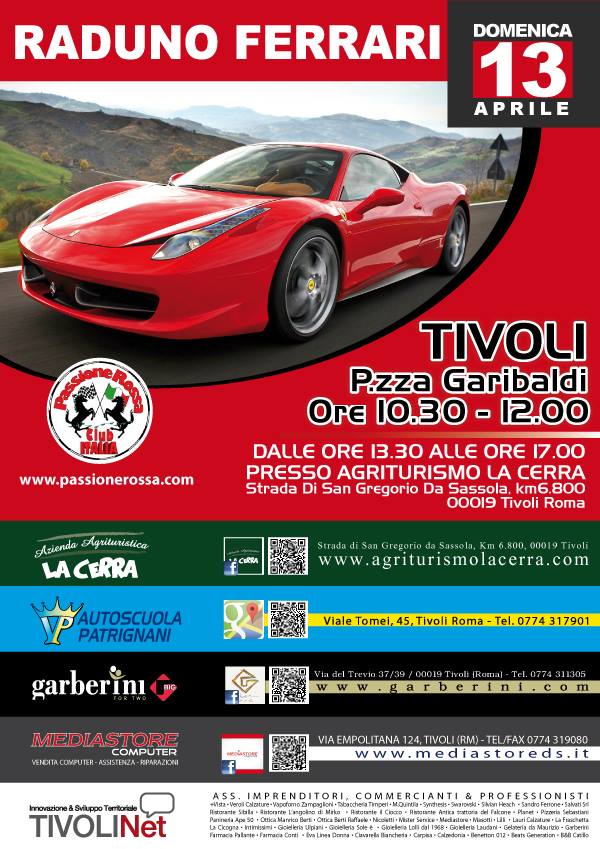 Raduno Ferrari a Tivoli