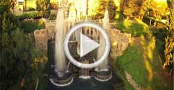Video di Villa d'Este di Tivoli vista con il drone
